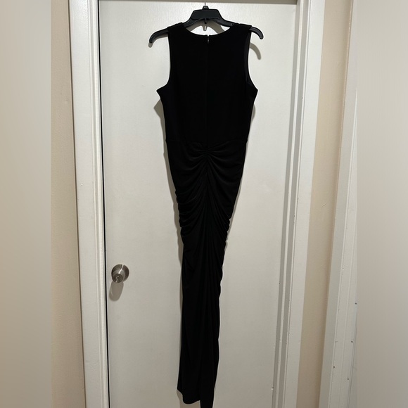 BA Nites Long Velvet Wrap Front Dress - Picture 6 of 8